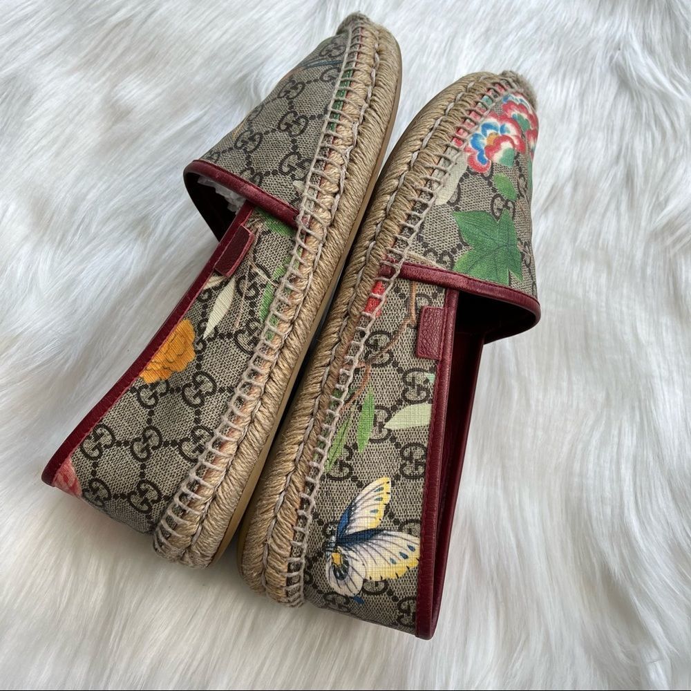 GUCCI Floral GG Web Supreme Espadrille + Dustbag sz. 39.5 - Picture 9 of 10